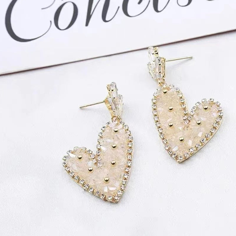 Crystal Heart Earrings
