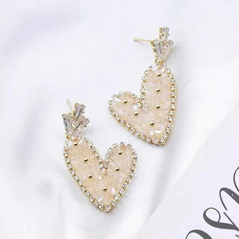 Crystal Heart Earrings