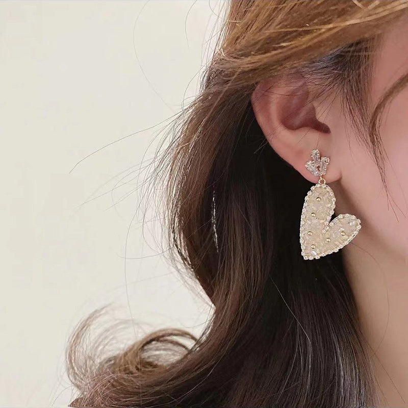 Crystal Heart Earrings