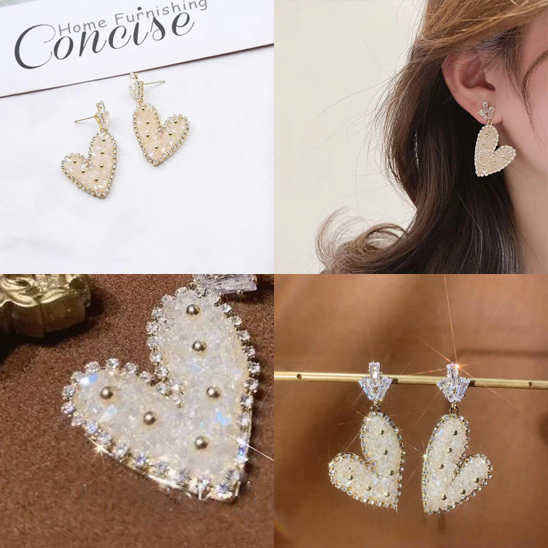 Crystal Heart Earrings