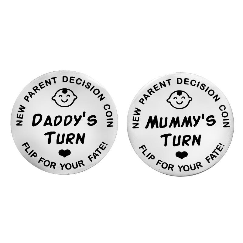 Double Sided Fun New Parents Decision Coin
