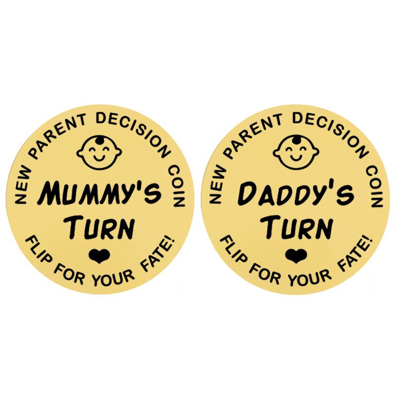 Double Sided Fun New Parents Decision Coin