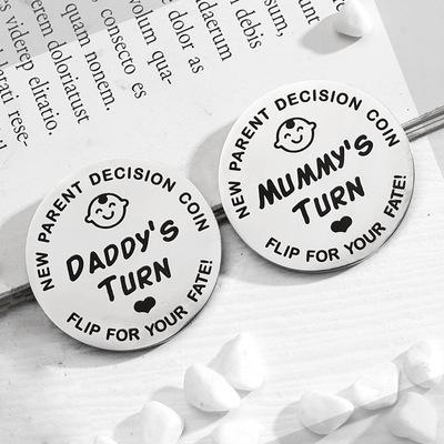 Double Sided Fun New Parents Decision Coin