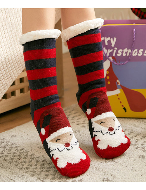 Chunky Printed Christmas Floor Socks