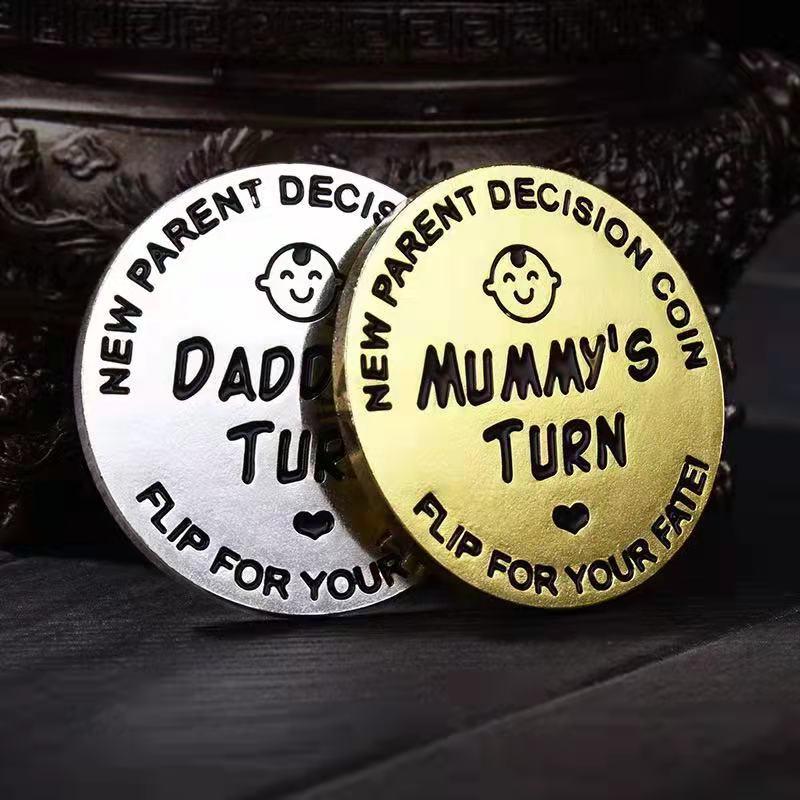 Double Sided Fun New Parents Decision Coin