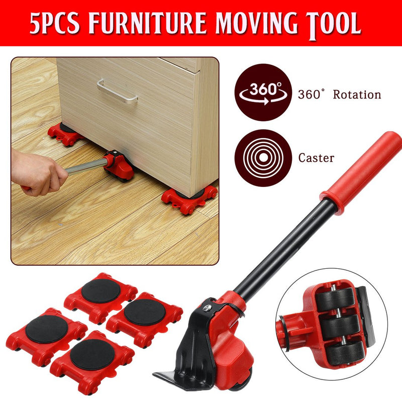 Labor-Saving Furniture Mover Set Tool 5-Piece Set