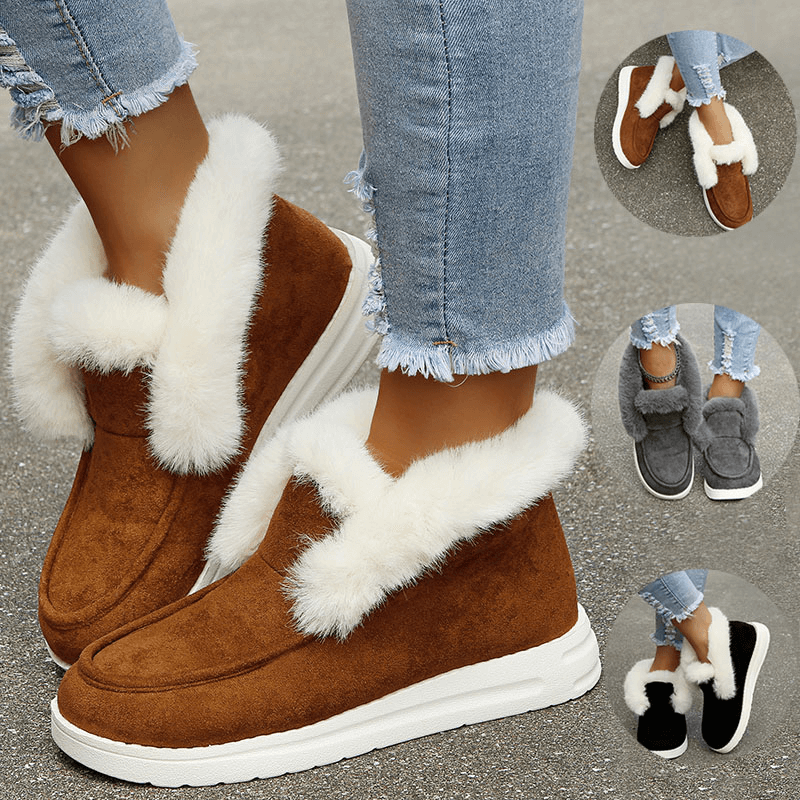 Soft-soled Plush Anti-slip Low-top Boots