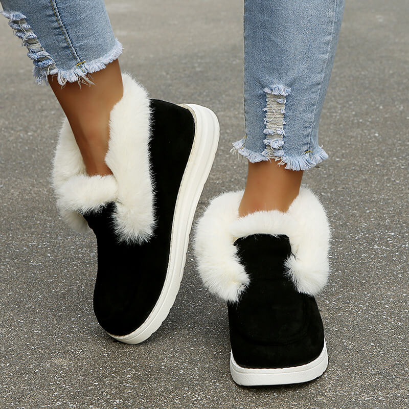 Soft-soled Plush Anti-slip Low-top Boots