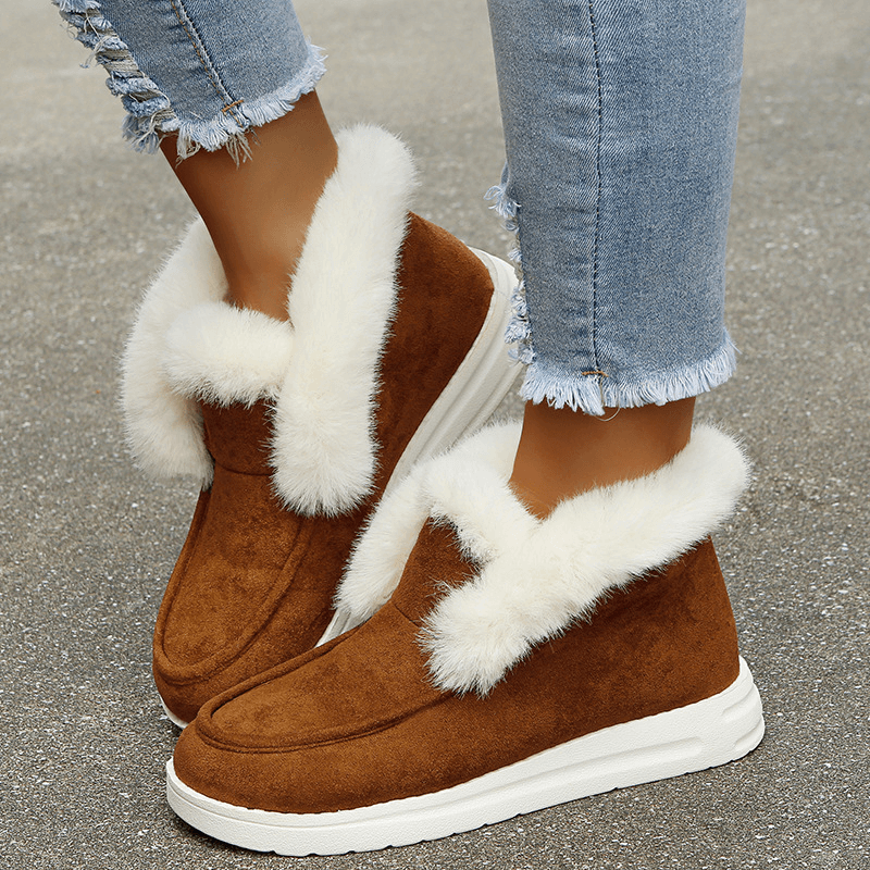 Soft-soled Plush Anti-slip Low-top Boots