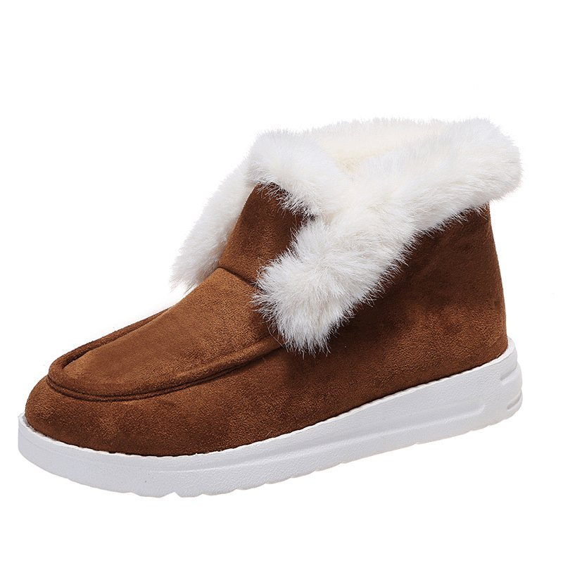 Soft-soled Plush Anti-slip Low-top Boots