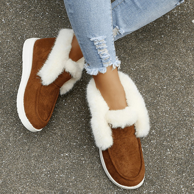 Soft-soled Plush Anti-slip Low-top Boots