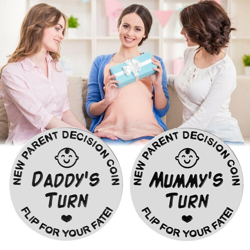 Double Sided Fun New Parents Decision Coin