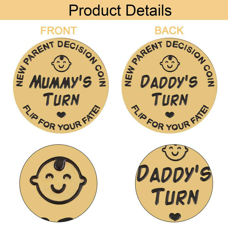 Double Sided Fun New Parents Decision Coin