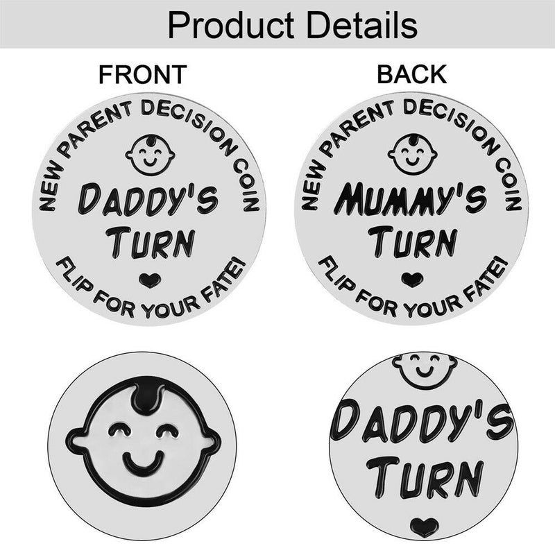 Double Sided Fun New Parents Decision Coin